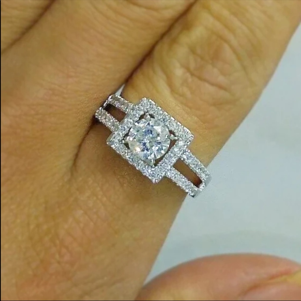 New Luxury 925 Silver Double Layer Diamond Ring 💍 - Picture 3 of 4